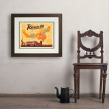 Route 66 Map - Art Print, 18x24 / Deluxe / Brown