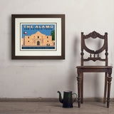 San Antonio, TX: The Alamo (Horizontal) - Art Print, 18x24 / Deluxe / Brown