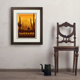 Saguaro National Park - Art Print, 18x24 / Deluxe / Brown