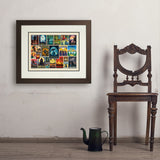 Literary Classics Collage (Horizontal) - Art Print, 18x24 / Deluxe / Brown