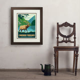 Caribou-Targhee National Forest - Art Print, 18x24 / Deluxe / Brown