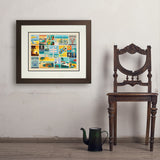 Coastal Collection Collage (Horizontal) - Art Print, 18x24 / Deluxe / Brown