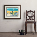 Beach Cruiser Bike - Art Print, 18x24 / Deluxe / Brown