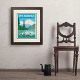 Mount Shasta, California - Art Print, 18x24 / Deluxe / Brown