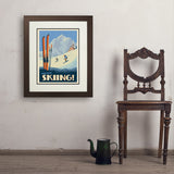 Classic Ski Design: Spend The Day Skiing!  - Art Print, 18x24 / Deluxe / Brown