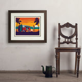 West Coast Surf Van - Art Print, 18x24 / Deluxe / Brown