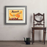 Route 66 Map - Art Print, 18x24 / Deluxe / Gray