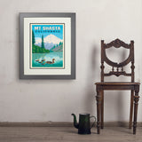 Mount Shasta, California - Art Print, 18x24 / Deluxe / Gray
