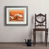 Map of Grand Canyon National Park - Art Print, 18x24 / Deluxe / Gray