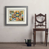 Dog Lover's Collage (Horizontal) - Art Print, 18x24 / Deluxe / Gray