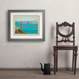 San Francisco: Golden Gate Bridge-Horizontal - Art Print, 18x24 / Deluxe / Gray