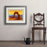 Arches National Park: Delicate Arch Sunset (Horizontal) - Art Print, 18x24 / Deluxe / Gray