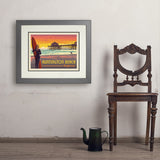 Huntington Beach, California - Art Print, 18x24 / Deluxe / Gray
