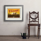 Chicago: Horizontal Skyline - Art Print, 18x24 / Deluxe / Gray