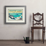 Crater Lake National Park: Winter Fox (Horizontal) - Art Print, 18x24 / Deluxe / Gray