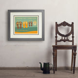 Flip Flops Hangin’ Out Together - Art Print, 18x24 / Deluxe / Gray