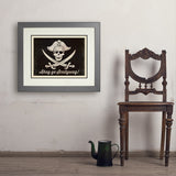 Pirate Flag - Art Print, 18x24 / Deluxe / Gray