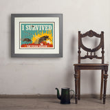 Cicada Invasion: I Survived (Horizontal) - Art Print, 18x24 / Deluxe / Gray