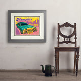 Memphis, TN: City Of Soul (Horizontal) - Art Print, 18x24 / Deluxe / Gray