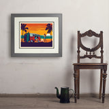 West Coast Surf Van - Art Print, 18x24 / Deluxe / Gray