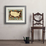 63 National Parks: Map Of USA - Art Print, 18x24 / Deluxe / Gray