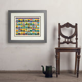 50-State Multi-Image Design - Art Print, 18x24 / Deluxe / Gray