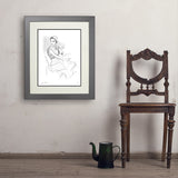 Fashion Sketch: Elegance - Art Print, 18x24 / Deluxe / Gray
