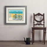 Beach Cruiser Bike - Art Print, 18x24 / Deluxe / Gray