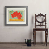 Australia: Explore Down Under Map - Art Print, 18x24 / Deluxe / Gray