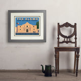 San Antonio, TX: The Alamo (Horizontal) - Art Print, 18x24 / Deluxe / Gray