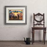 Memphis, TN: Beale Street Sunset - Art Print, 18x24 / Deluxe / Gray