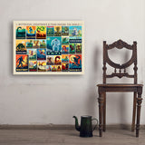 Mythical Creatures From Around The World Collage - Art Print, 24x32