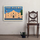 San Antonio, TX: The Alamo (Horizontal) - Art Print, 24x32