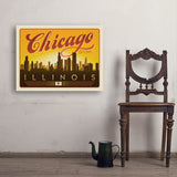 Chicago: Horizontal Skyline - Art Print, 24x32