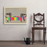 Mod Rainbow Dogs - Art Print, 24x32