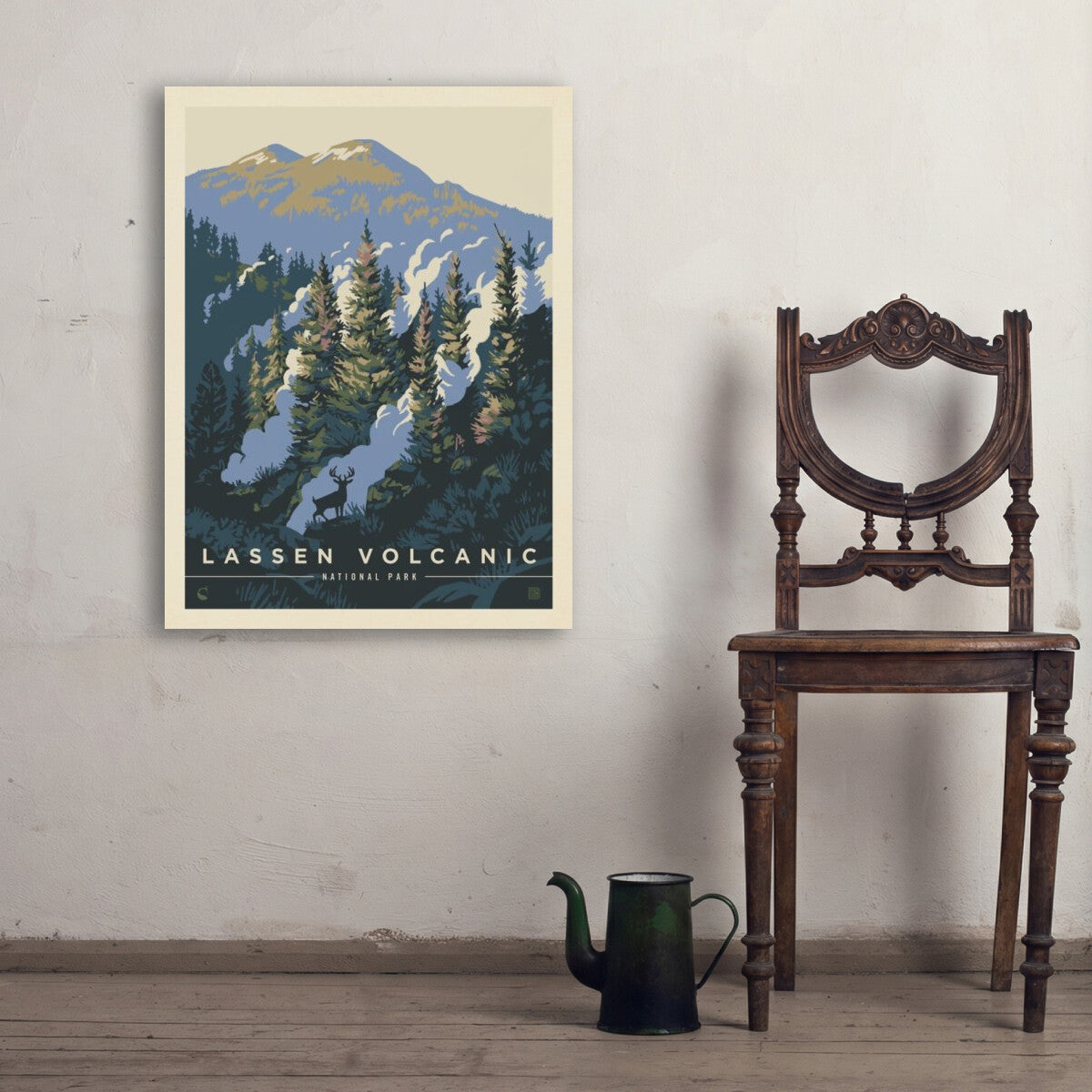 lassen-volcanic-national-park-into-the-mist - 24x32 / Env