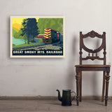 Great Smoky Mountain Railroad: Diesel Train - Art Print, 24x32