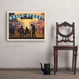 Memphis, TN: Beale Street Sunset - Art Print, 24x32