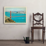 San Francisco: Golden Gate Bridge-Horizontal - Art Print, 24x32