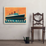 Long Beach, CA: Queen Mary - Art Print, 24x32