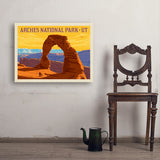 Arches National Park: Delicate Arch Sunset (Horizontal) - Art Print, 24x32