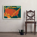 2024 Total Solar Eclipse Map - Art Print, 24x32
