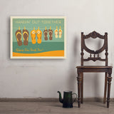 Flip Flops Hangin’ Out Together - Art Print, 24x32