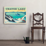 Crater Lake National Park: Winter Fox (Horizontal) - Art Print, 24x32