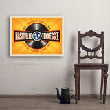 Music City: Vinyl Record (Horizontal) - Art Print, 24x32