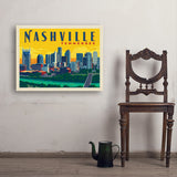 Nashville Sunset Skyline (Horizontal) - Art Print, 24x32