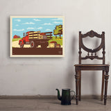 Vintage Apple Truck - Art Print, 24x32