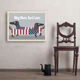 Wag More. Bark Less. - Art Print, 24x32