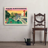 San Antonio, TX: River Walk (Horizontal) - Art Print, 24x32