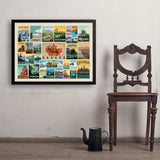 Canada: Picture Perfect Collage (Horizontal) - Art Print, 24x32 / Simple / Black